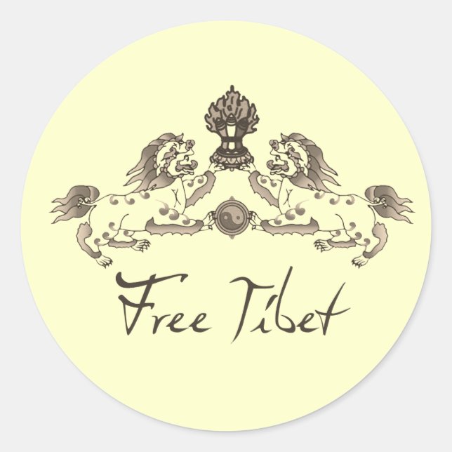 STICKER ROND TIBET T-SHIRTS GRATUIT & GEAR (Devant)