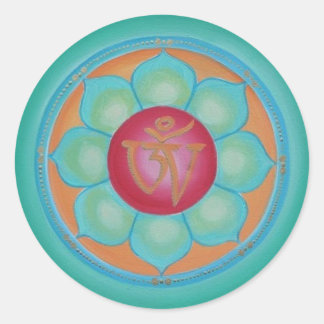 Sticker Rond Tibétain Lotus Mandala