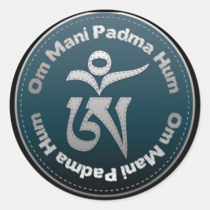 Sticker Rond Tibétain Om Stitch