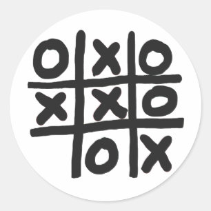 Sticker Rond Tic Tac Toe