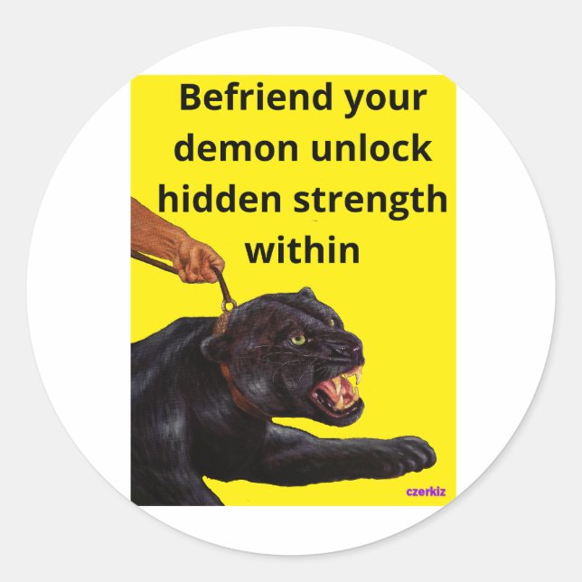 Sticker Rond Tickers Wild Demon (Devant)