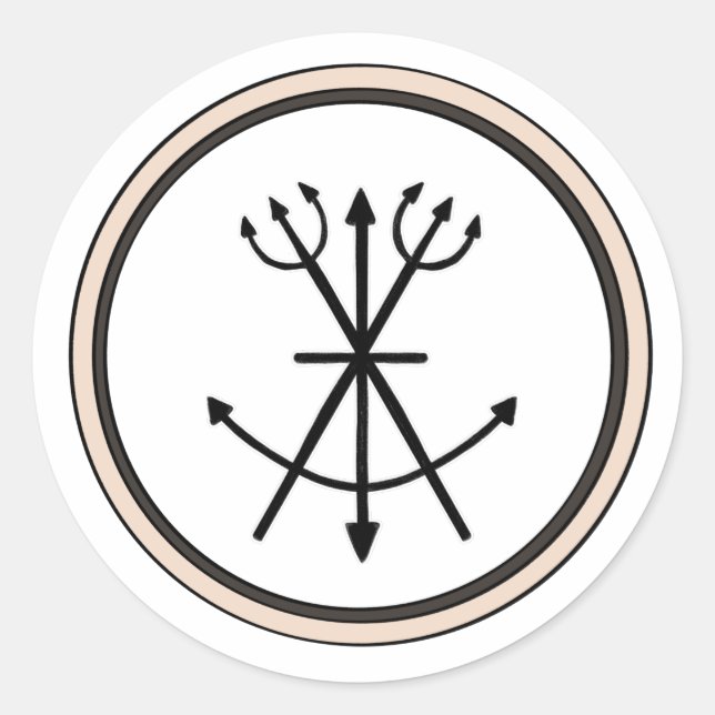 Sticker Rond Tidents, Spears et Harpoons (Devant)