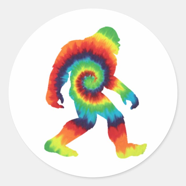 Sticker Rond Tie Dye Bigfoot (Devant)