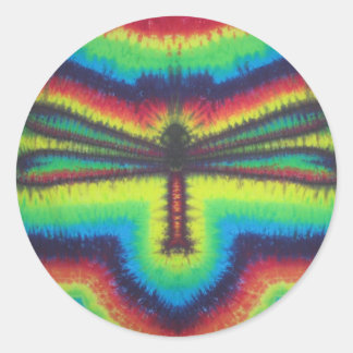 Sticker Rond Tie dye dragon mouche