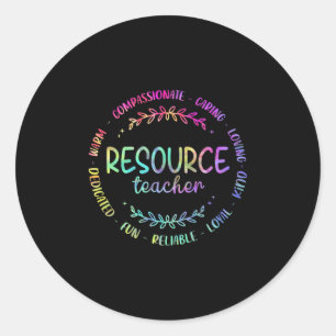 Sticker Rond Tie Dye Ressource Professeur Appréciation Pour Fem