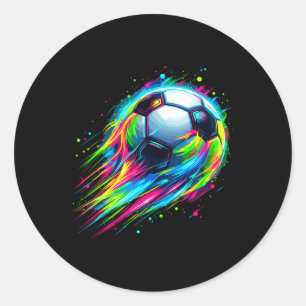 Sticker Rond Tiedye coloré de football Byll 