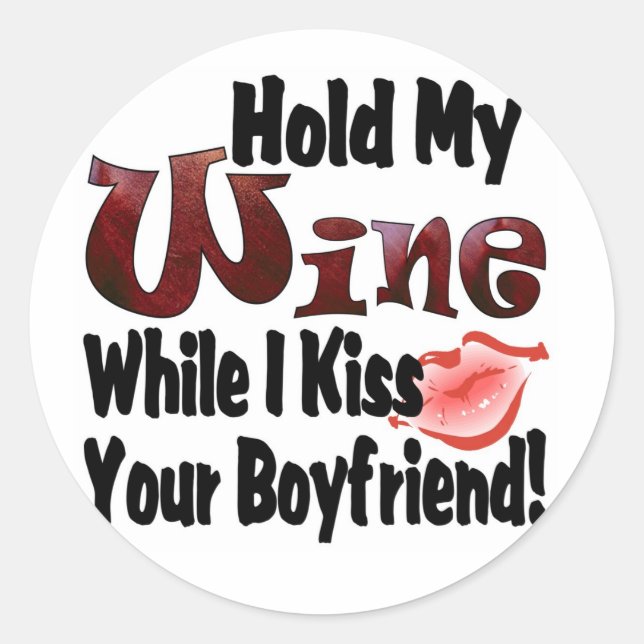 Sticker Rond Tiens mon vin (Devant)