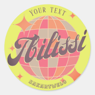 Sticker Rond Tiflis Tbilisi Géorgie Europe coloré accessoire
