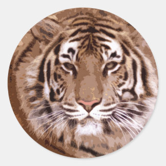 Sticker Rond Tiger