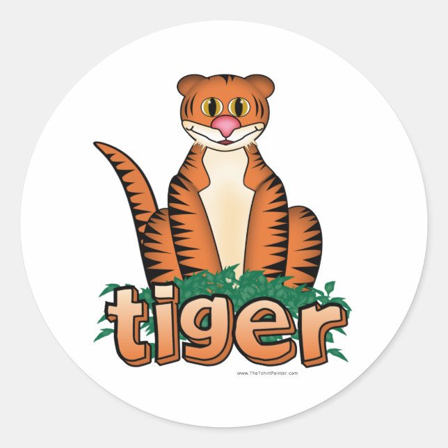 STICKER ROND TIGER ! (Devant)