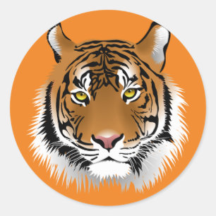 STICKER ROND TIGER
