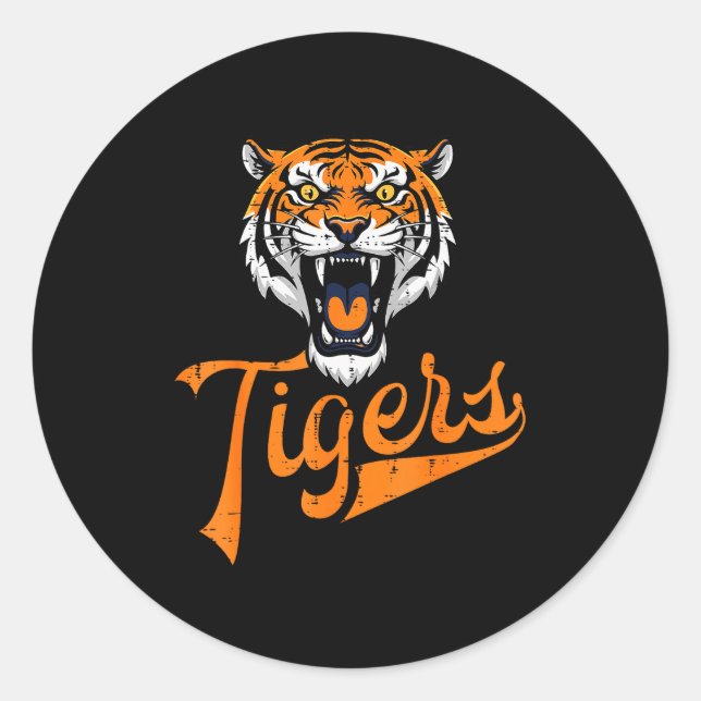 Sticker Rond Tiger Boys Girls Teen Kids Men Youth Women  (Devant)