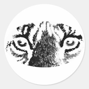 Sticker Rond Tiger Eyes Gibney Le MUSÉE Zazzle Cadeaux