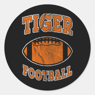 Sticker Rond Tiger Football Vintage Détresse