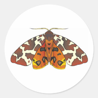 Sticker Rond Tiger Moth