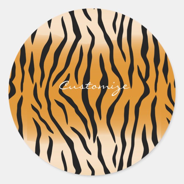 Sticker Rond Tiger Stripes Motif Thunder_Cove (Devant)