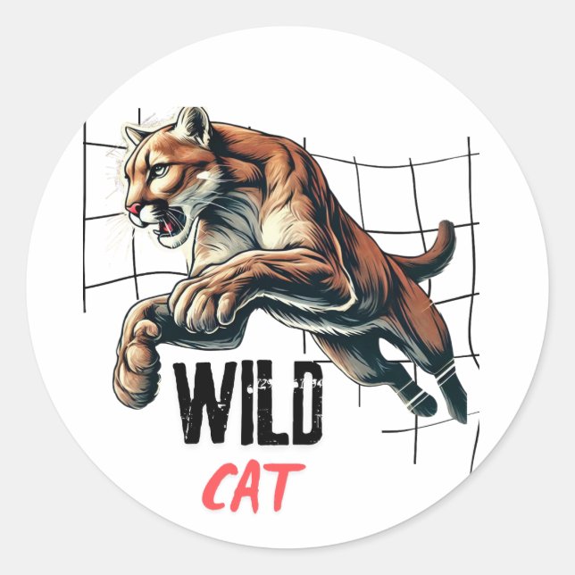 Sticker Rond Tiger Wild CAT (Devant)