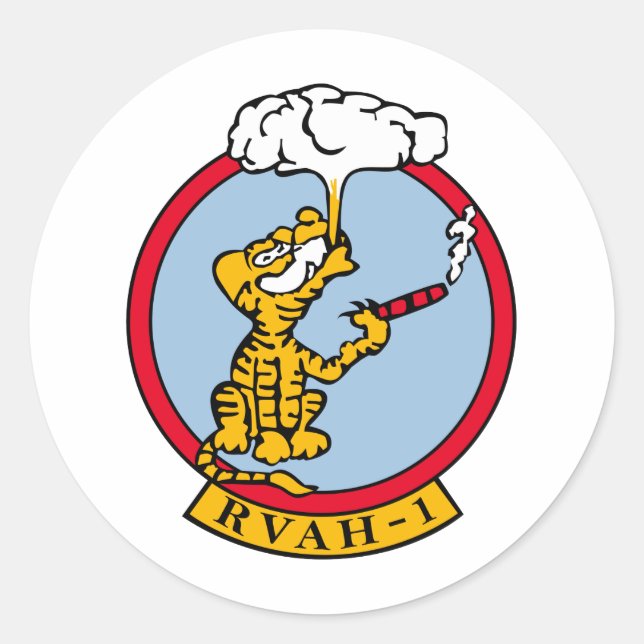 Sticker Rond Tigers Cool RVAH-1 (Devant)