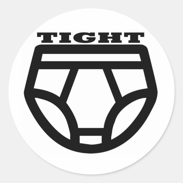 Sticker Rond TIGHT - Gros Vagues (Devant)