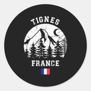 Sticker Rond Tignes France Alpes Station de ski alpin Ski franç