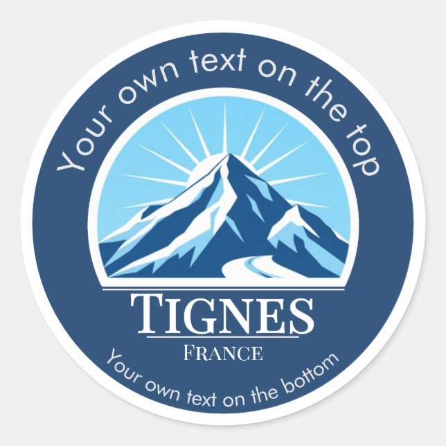 Sticker Rond Tignes Val d'Isère France station de ski (Devant)