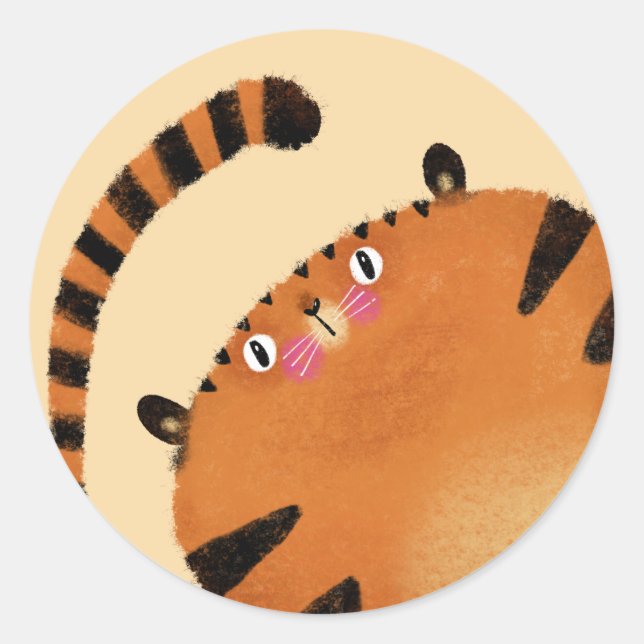 Sticker Rond Tigre (Devant)