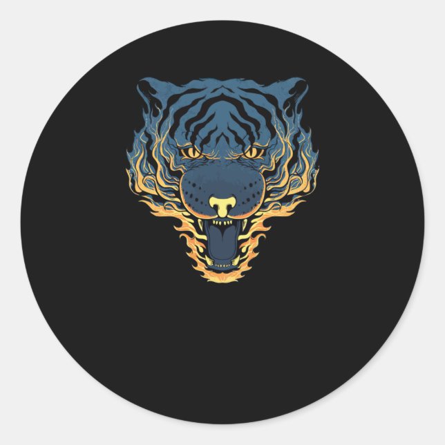 Sticker Rond Tigre (Devant)