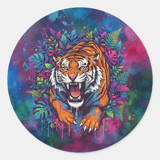 Sticker Rond Tigre (Devant)