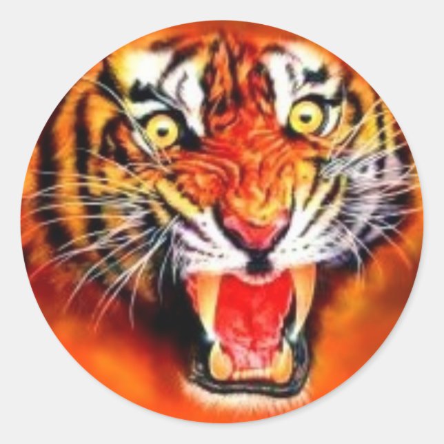 Sticker Rond Tigre (Devant)