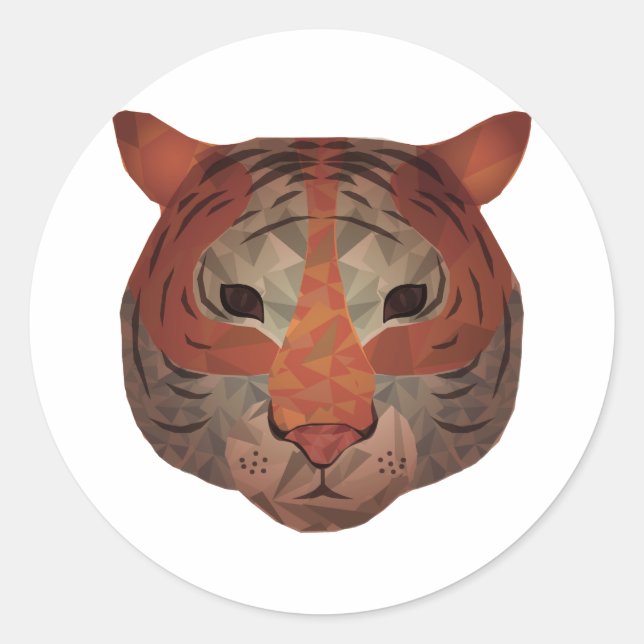 Sticker Rond Tigre automatique (Devant)