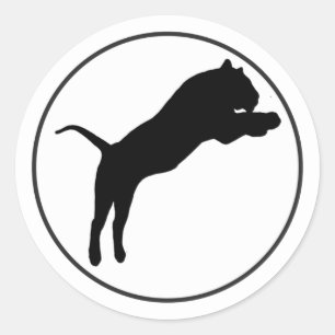 Sticker Rond Tigre noir en cercle blanc