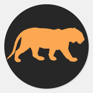 Sticker Rond Tigre orange