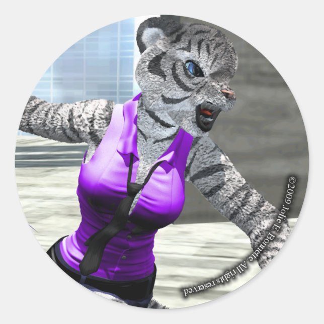 Sticker rond Tigress Chargeur (Devant)