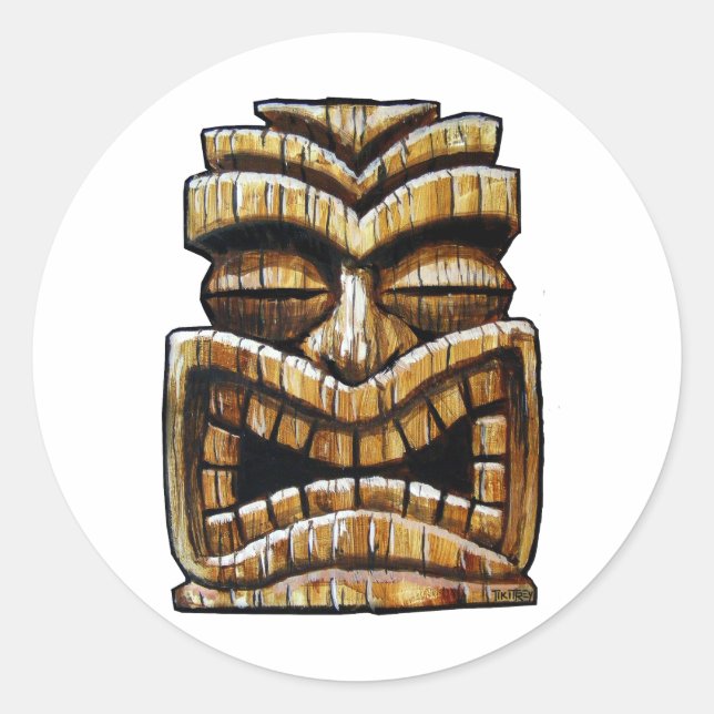 Sticker Rond Tiki Man (Devant)