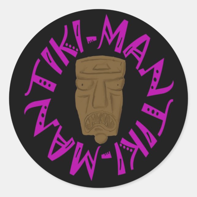 Sticker Rond Tikiman (Devant)