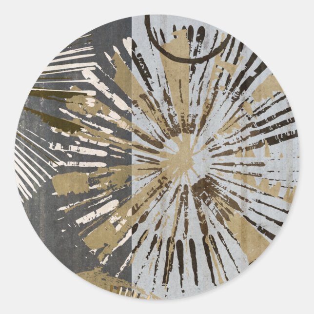 Sticker Rond Tiles d'éclatement III (Devant)