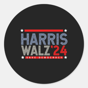 Sticker Rond Tim-walz-2024 Élection Hommes Femmes Enfants Valse