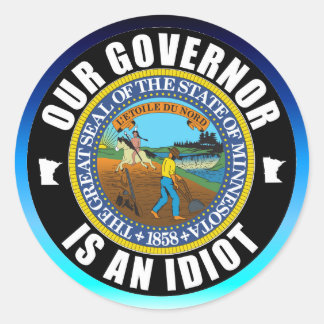 Sticker Rond Tim Walz est un idiot