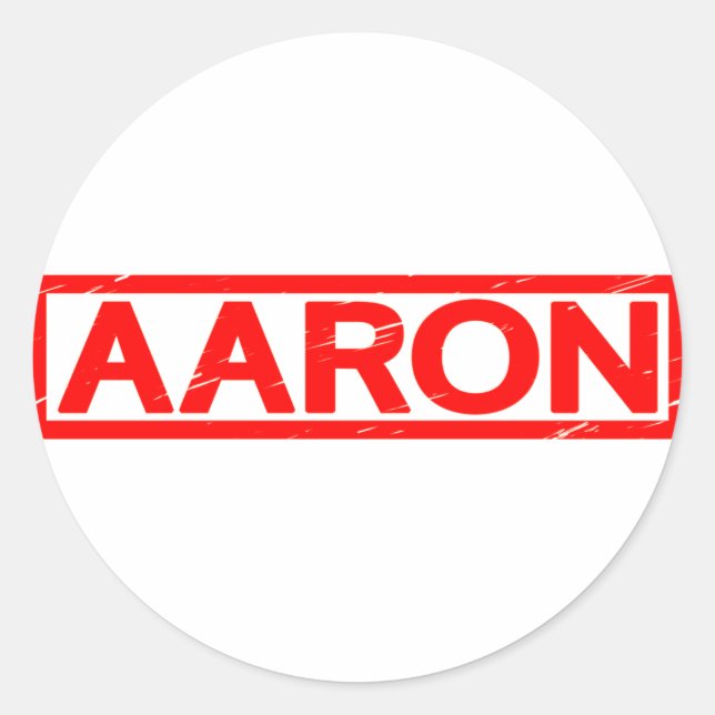 Sticker Rond Timbre Aaron (Devant)