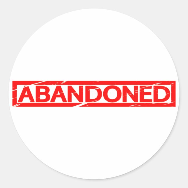 Sticker Rond Timbre abandonné (Devant)