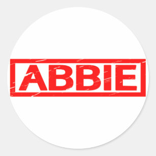 Sticker Rond Timbre Abbie