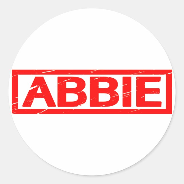 Sticker Rond Timbre Abbie (Devant)