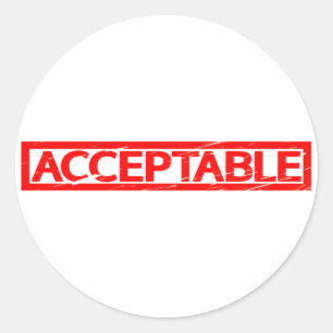 Sticker Rond Timbre acceptable