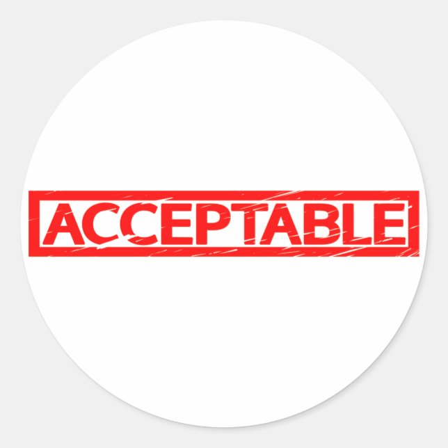 Sticker Rond Timbre acceptable (Devant)