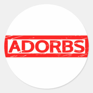 Sticker Rond Timbre Adorbs