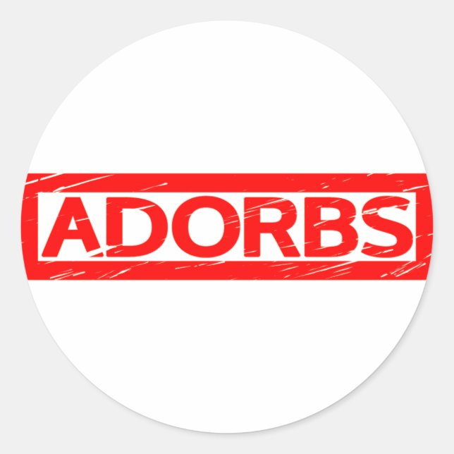 Sticker Rond Timbre Adorbs (Devant)