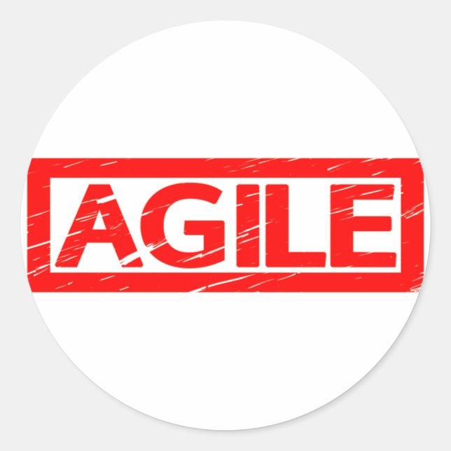Sticker Rond Timbre Agile (Devant)