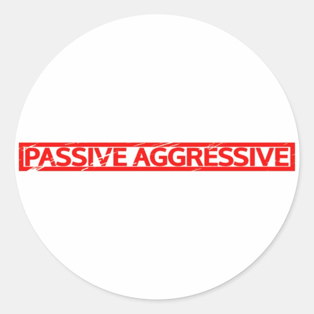 Sticker Rond Timbre agressif passif (Devant)