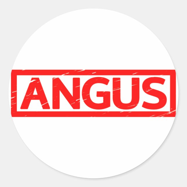 Sticker Rond Timbre Angus (Devant)