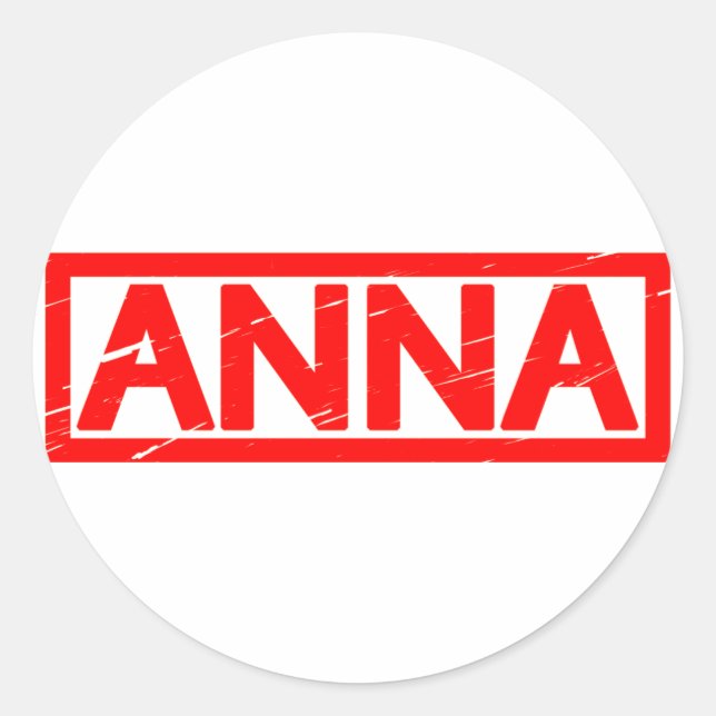 Sticker Rond Timbre Anna (Devant)